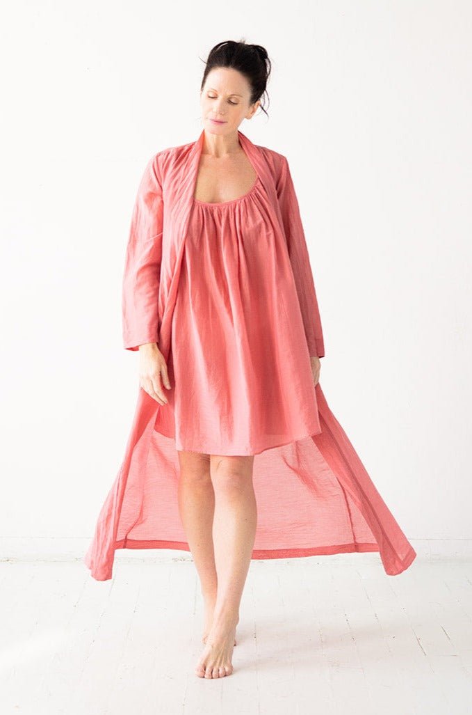 Classic Long Sheer Cotton - Silk Robe - Che Cose Belle