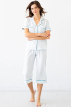 Classic Luxury Capri Pajamas in Brushed Pima Cotton - Che Cose Belle