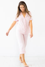 Classic Luxury Capri Pajamas in Brushed Pima Cotton - Che Cose Belle