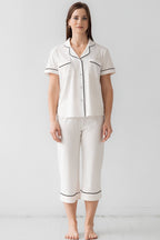 Classic Luxury Capri Pajamas in Brushed Pima Cotton - Che Cose Belle