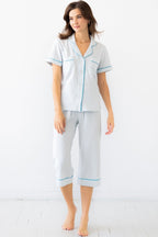 Classic Luxury Capri Pajamas in Brushed Pima Cotton - Che Cose Belle
