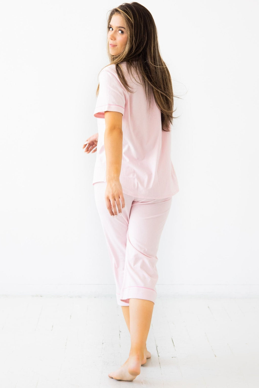 Classic Luxury Capri Pajamas in Brushed Pima Cotton - Che Cose Belle