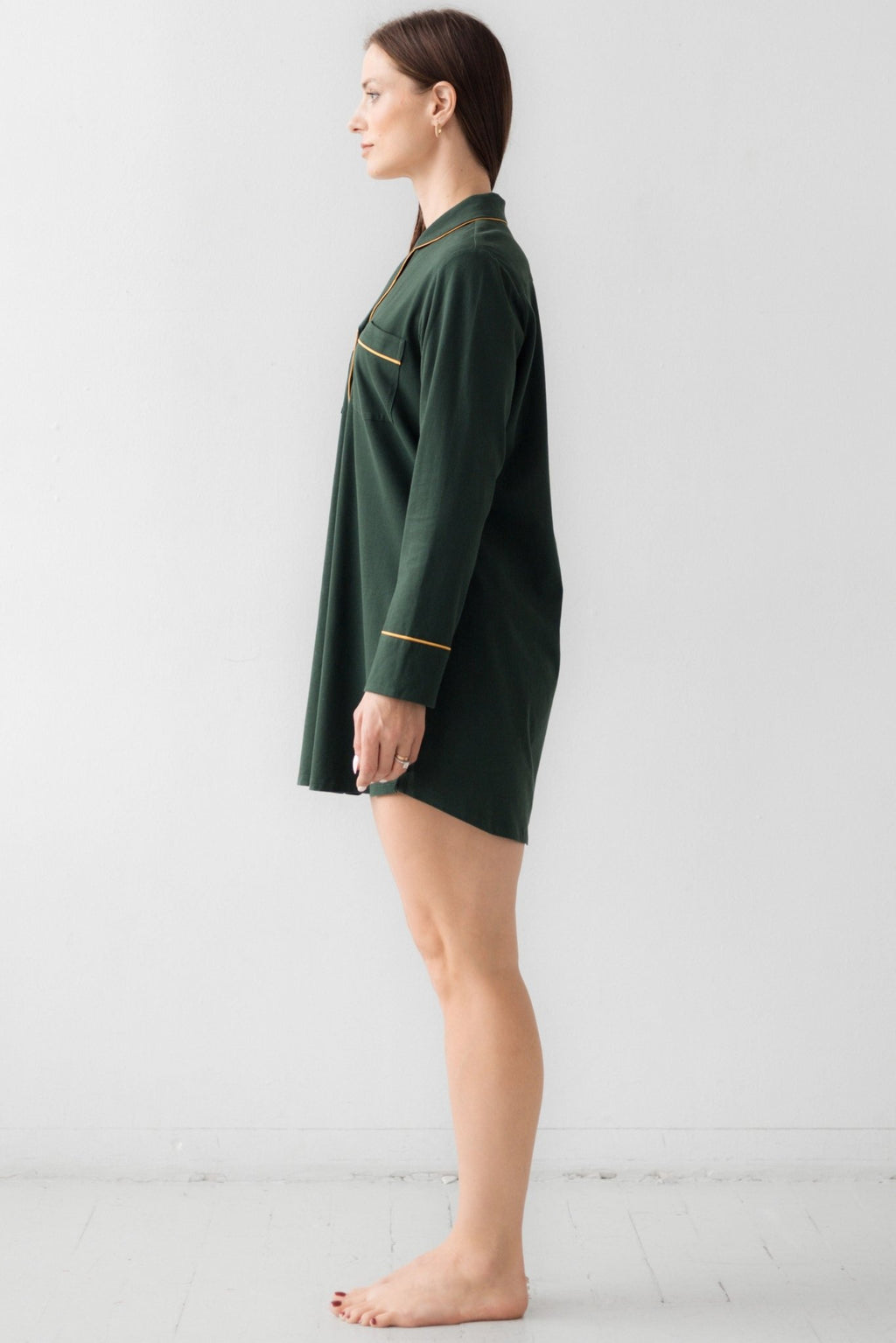 Classic Luxury Sleep Shirt in Brushed Pima Cotton - Che Cose Belle