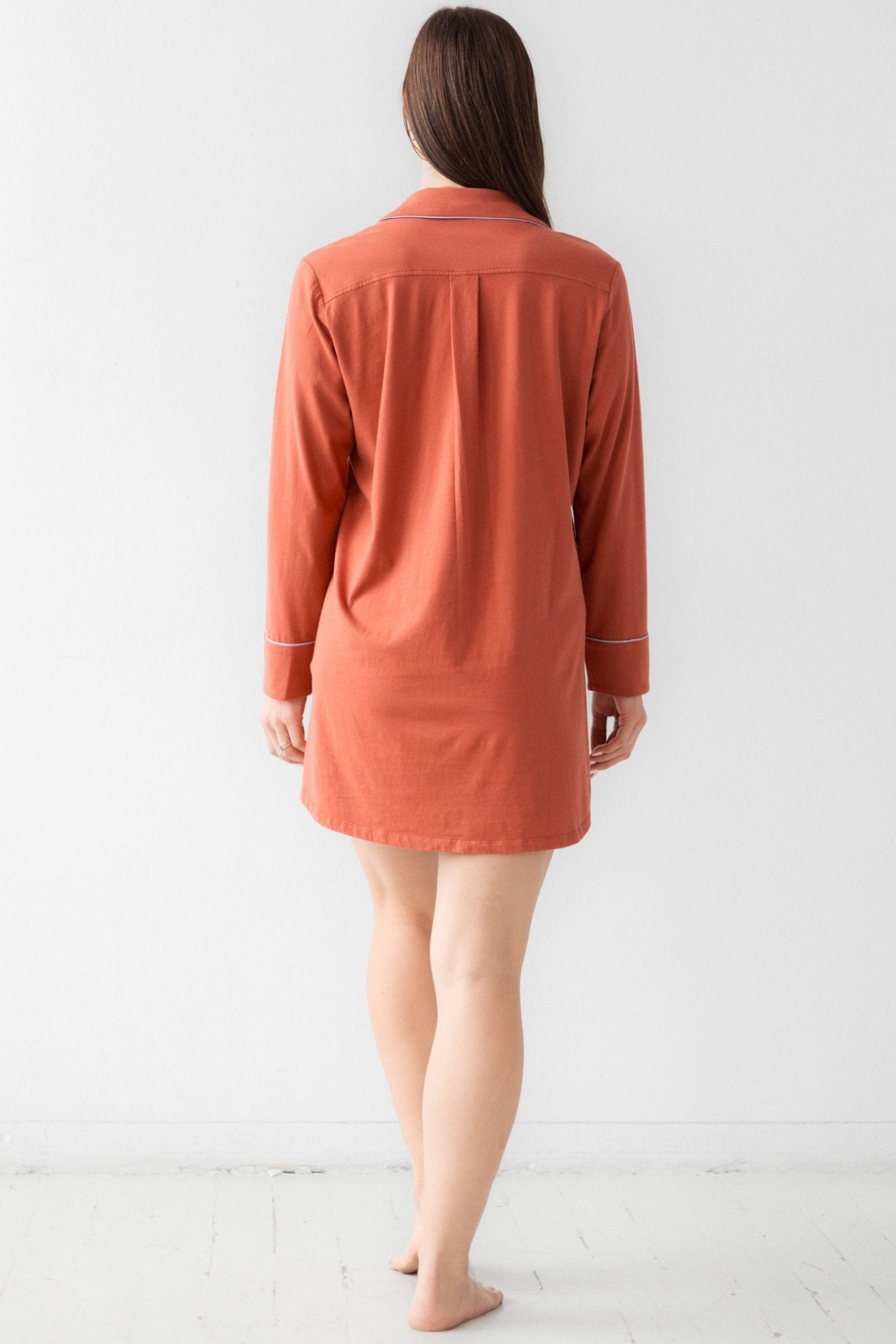 Classic Luxury Sleep Shirt in Brushed Pima Cotton - Che Cose Belle