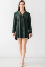 Classic Luxury Sleep Shirt in Brushed Pima Cotton - Che Cose Belle