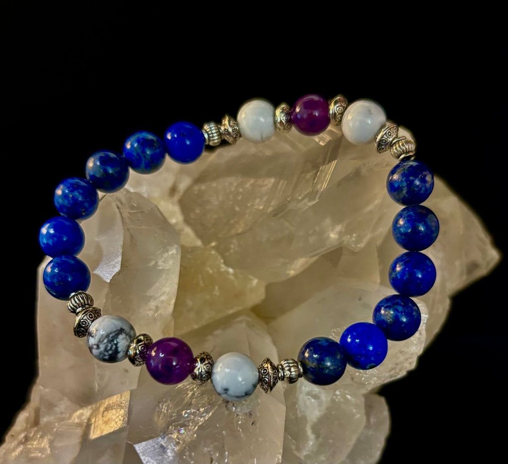 Clear Mind Mental Clarity Bracelet – Howlite, Lapis & Amethyst - Che Cose Belle