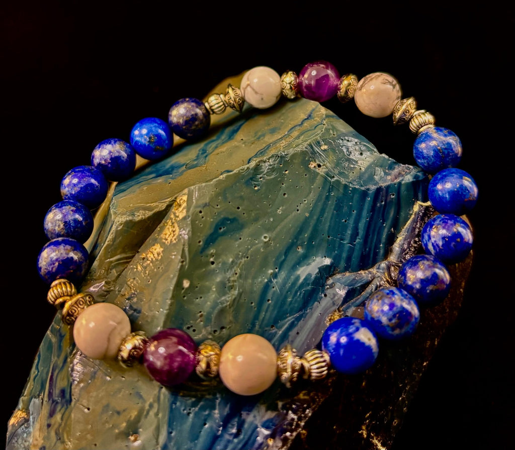 Clear Mind Mental Clarity Bracelet – Howlite, Lapis & Amethyst - Che Cose Belle