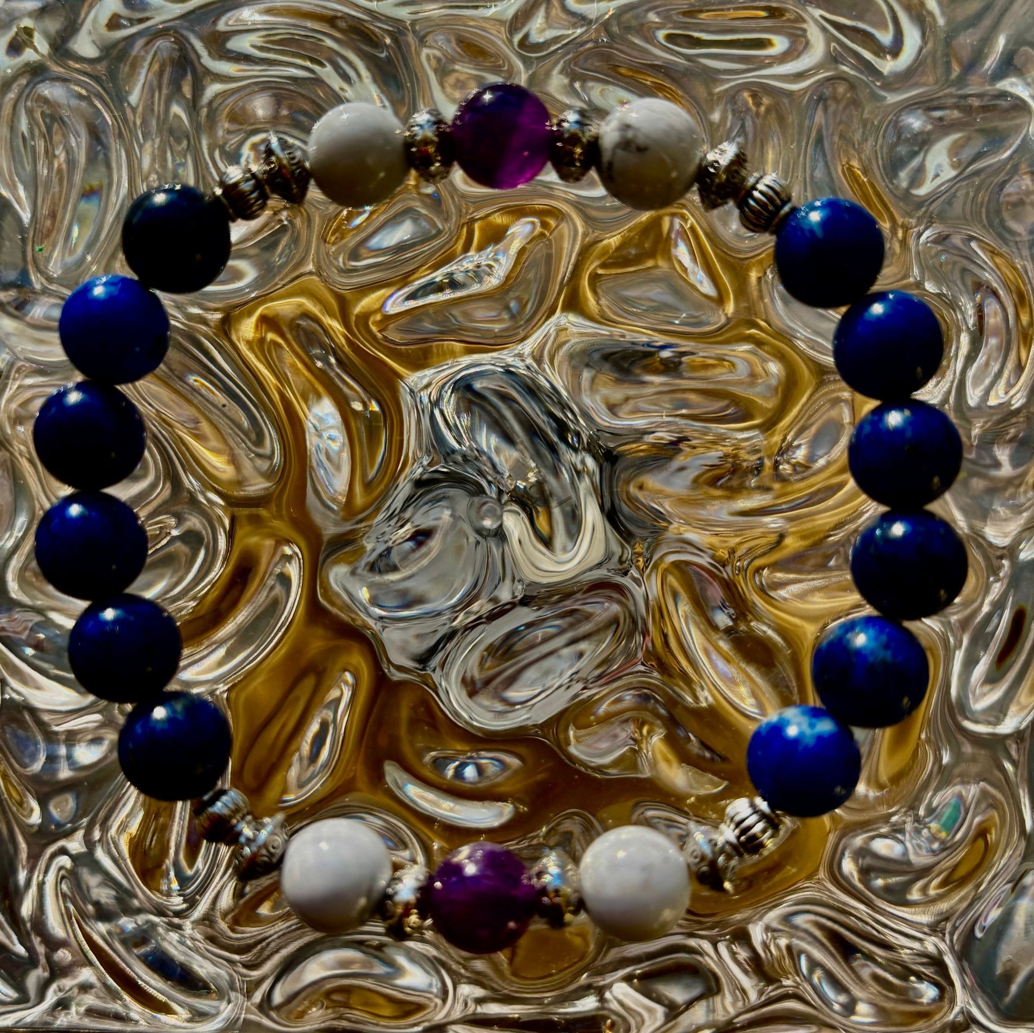 Clear Mind Mental Clarity Bracelet – Howlite, Lapis & Amethyst - Che Cose Belle