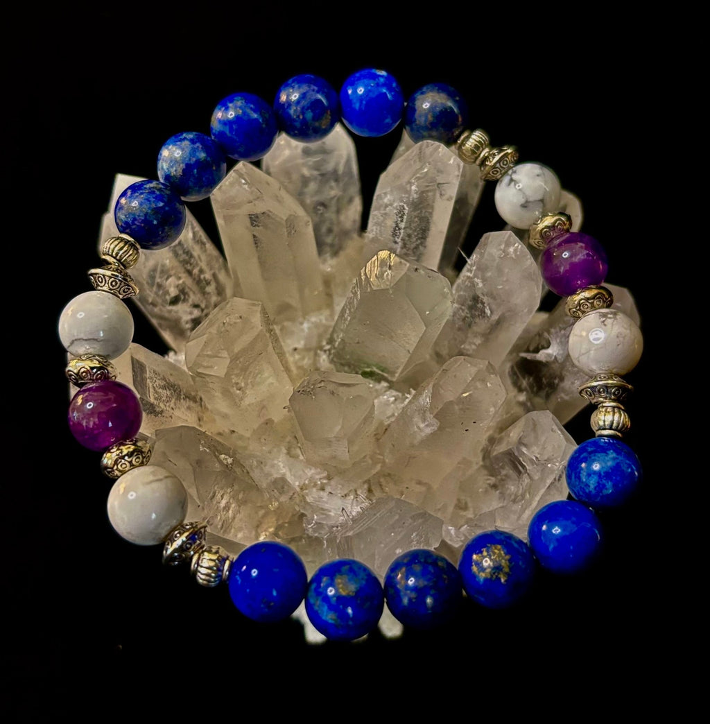 Clear Mind Mental Clarity Bracelet – Howlite, Lapis & Amethyst - Che Cose Belle