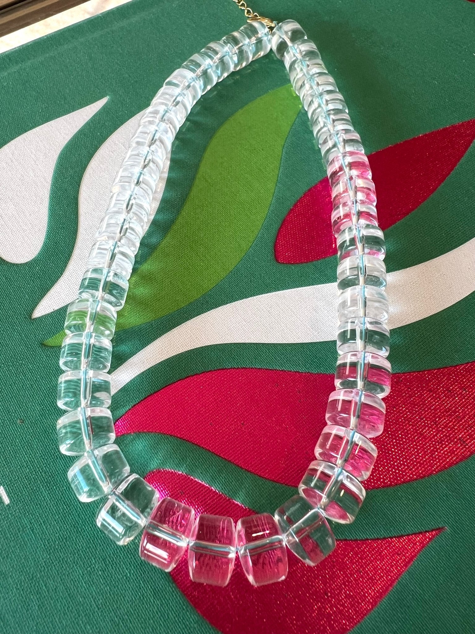 Clear Quartz Bead Necklace - Che Cose Belle