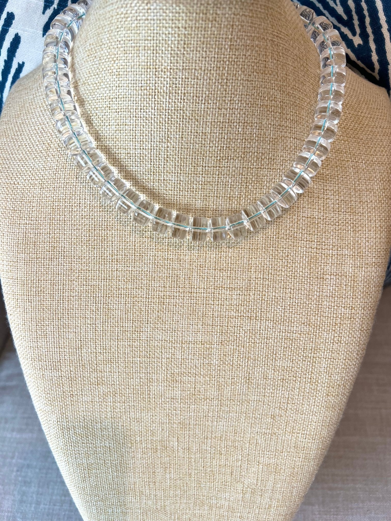 Clear Quartz Bead Necklace - Che Cose Belle
