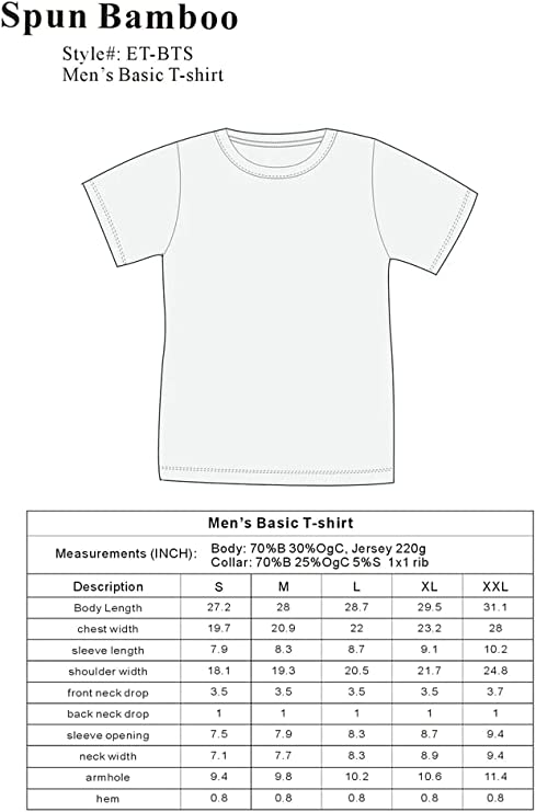 Clearance Men's Bamboo Short Sleeve Contrast Stitch T-Shirt - Che Cose Belle