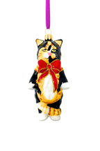 Cleo Calico Cat Glass Ornament - Che Cose Belle