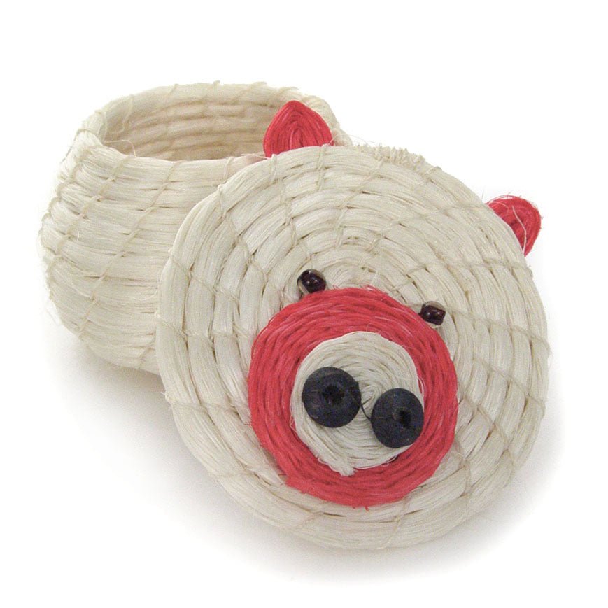 Clever Piggy Lidded Basket - Che Cose Belle