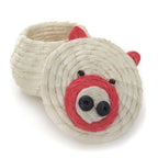 Clever Piggy Lidded Basket - Che Cose Belle