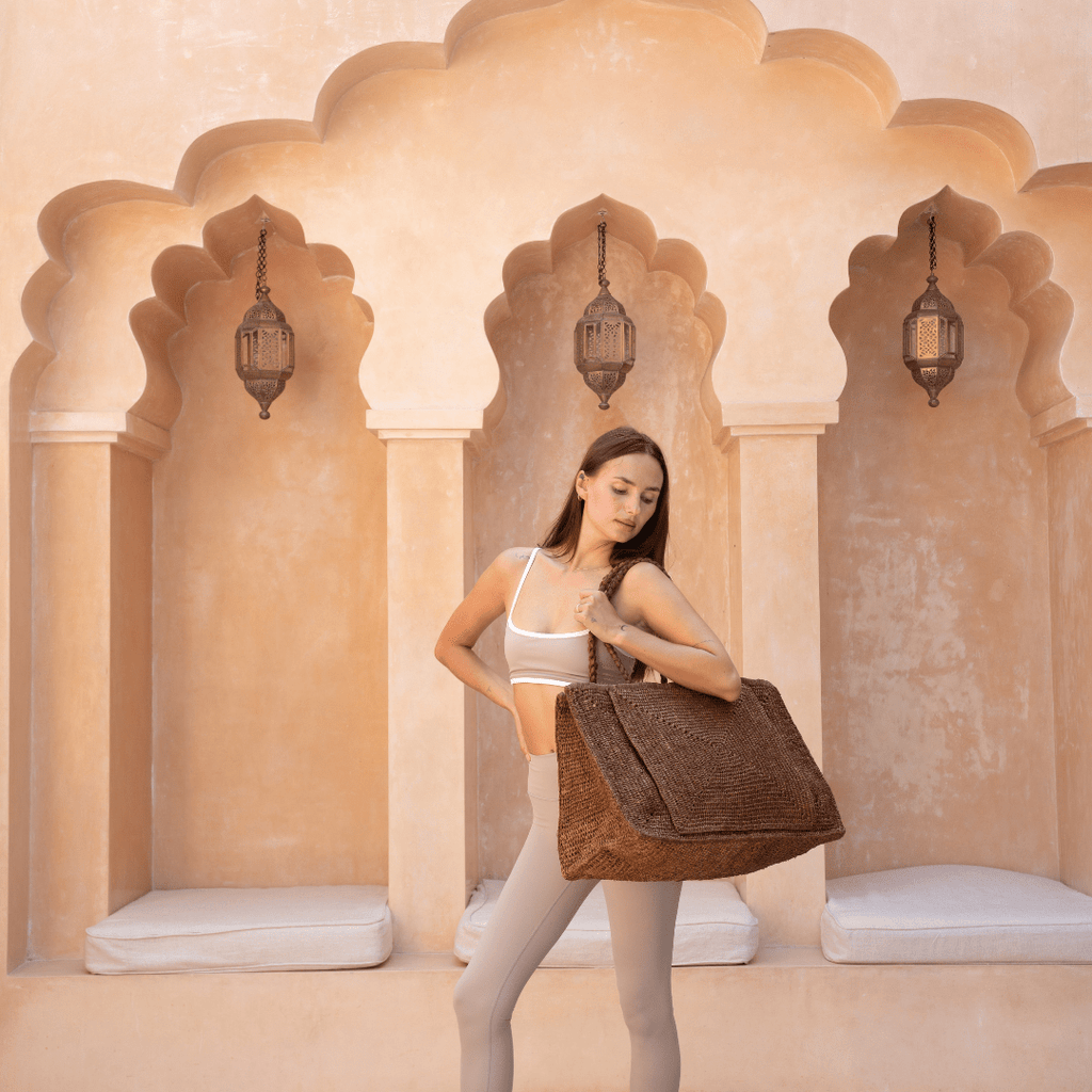 Clipa (XXL) Raffia Beach Yoga Tote Bag - Che Cose Belle