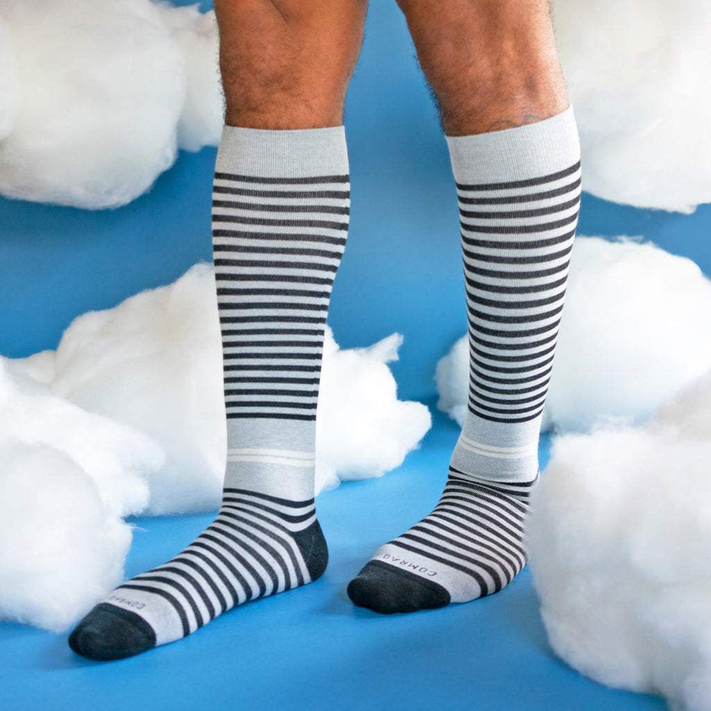 CloudCotton Compression Socks - Black/Grey - Che Cose Belle