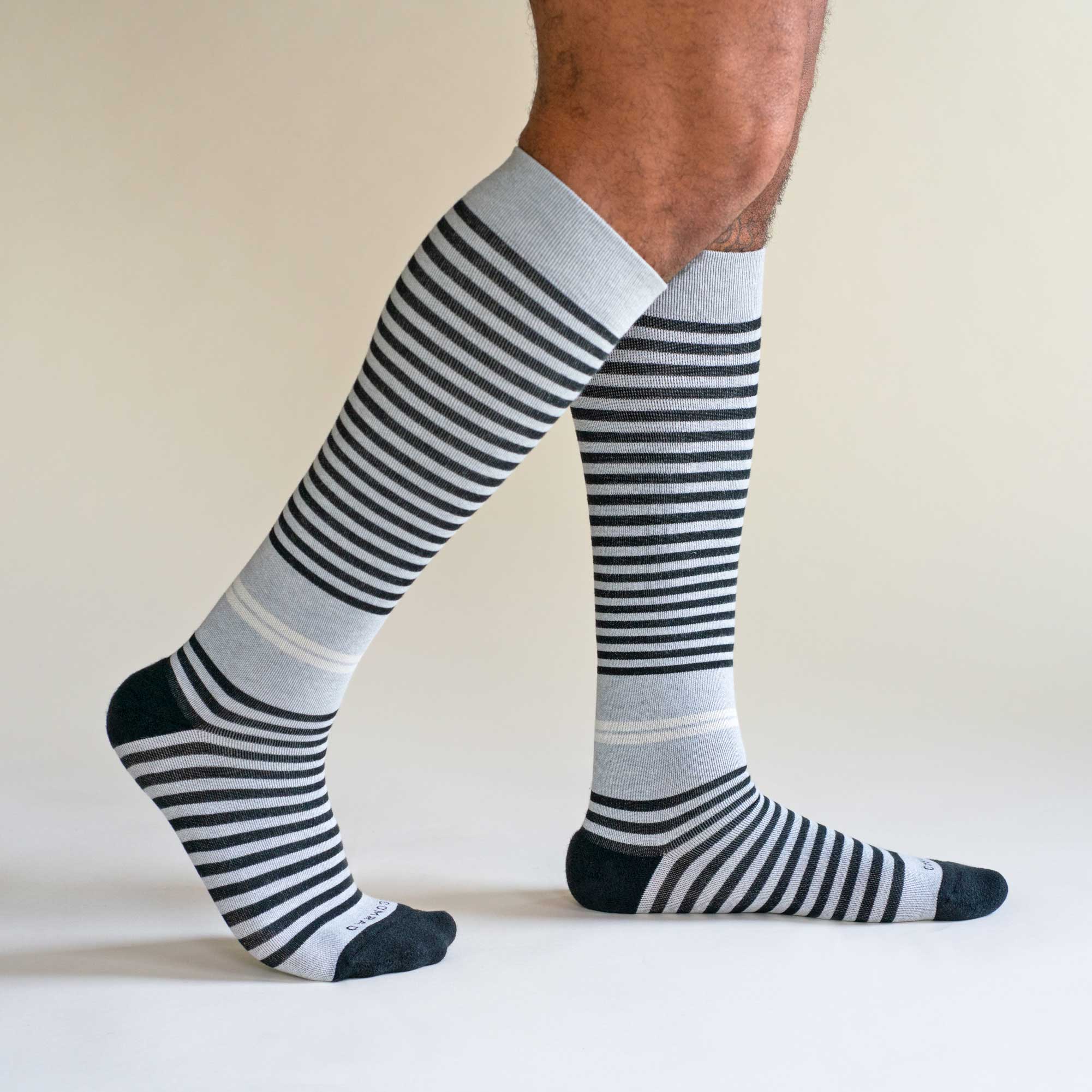 CloudCotton Compression Socks - Black/Grey - Che Cose Belle