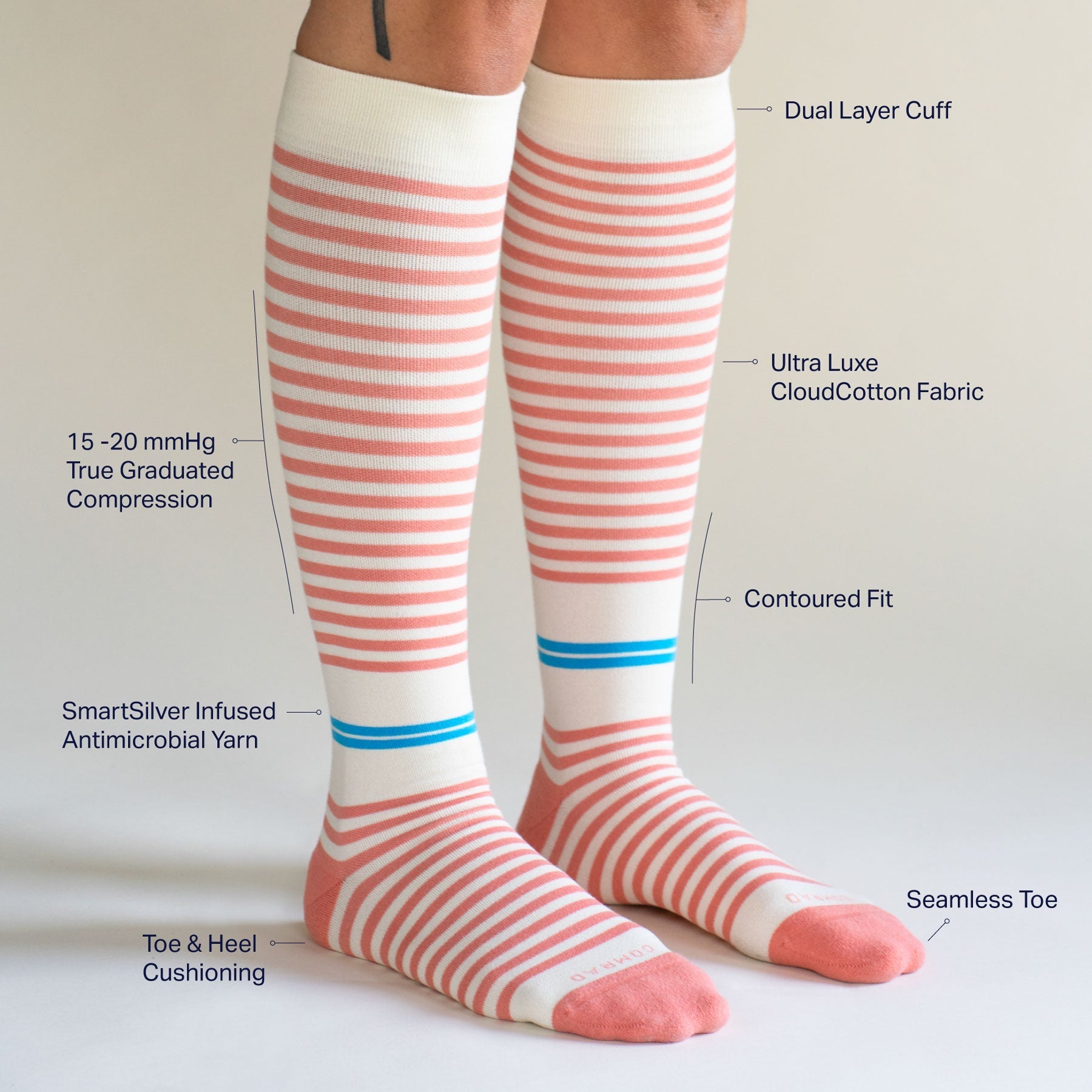 CloudCotton Compression Socks - Terracotta - Che Cose Belle