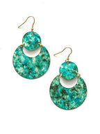 Cloudy Waters Painted Earrings - Turquoise - Che Cose Belle