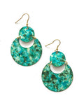 Cloudy Waters Painted Earrings - Turquoise - Che Cose Belle