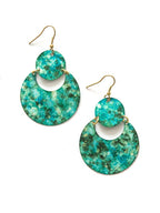 Cloudy Waters Painted Earrings - Turquoise - Che Cose Belle
