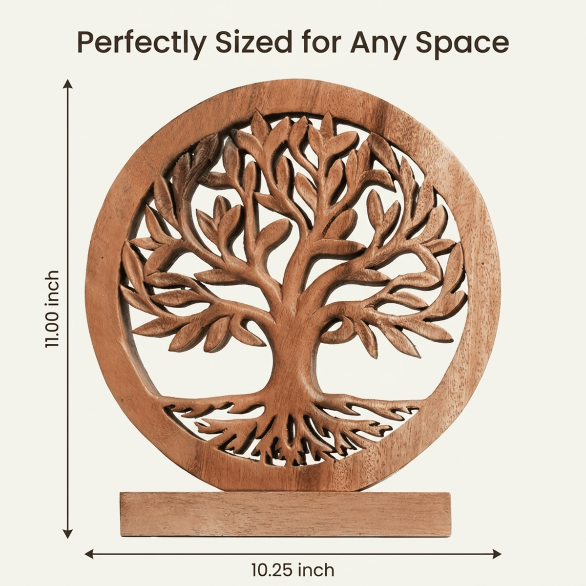Cloverly Tree of Life Wooden Sculpture – Handmade Decorative Art | Decozen Luxe, Gift for Mom - Che Cose Belle