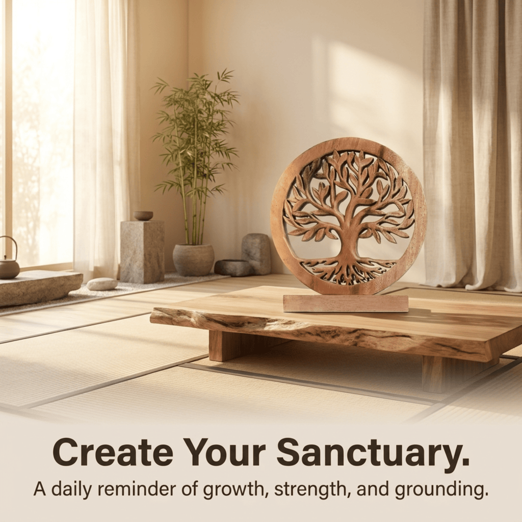 Cloverly Tree of Life Wooden Sculpture – Handmade Decorative Art | Decozen Luxe, Gift for Mom - Che Cose Belle