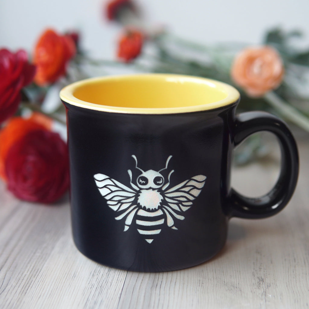 Bee Camp Mug - made in USA ceramic