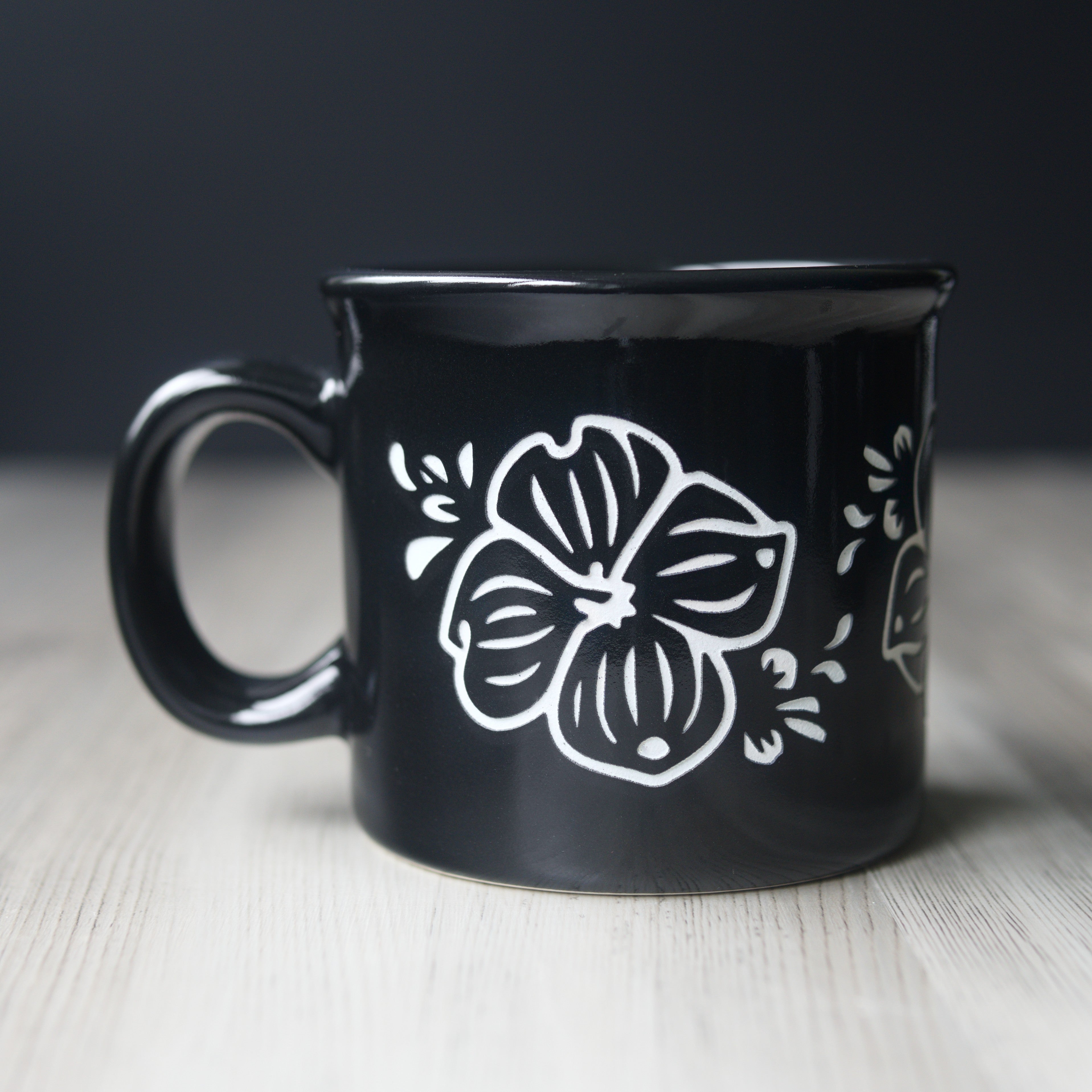 Dogwood Flower Camp Mug - made in USA ceramic