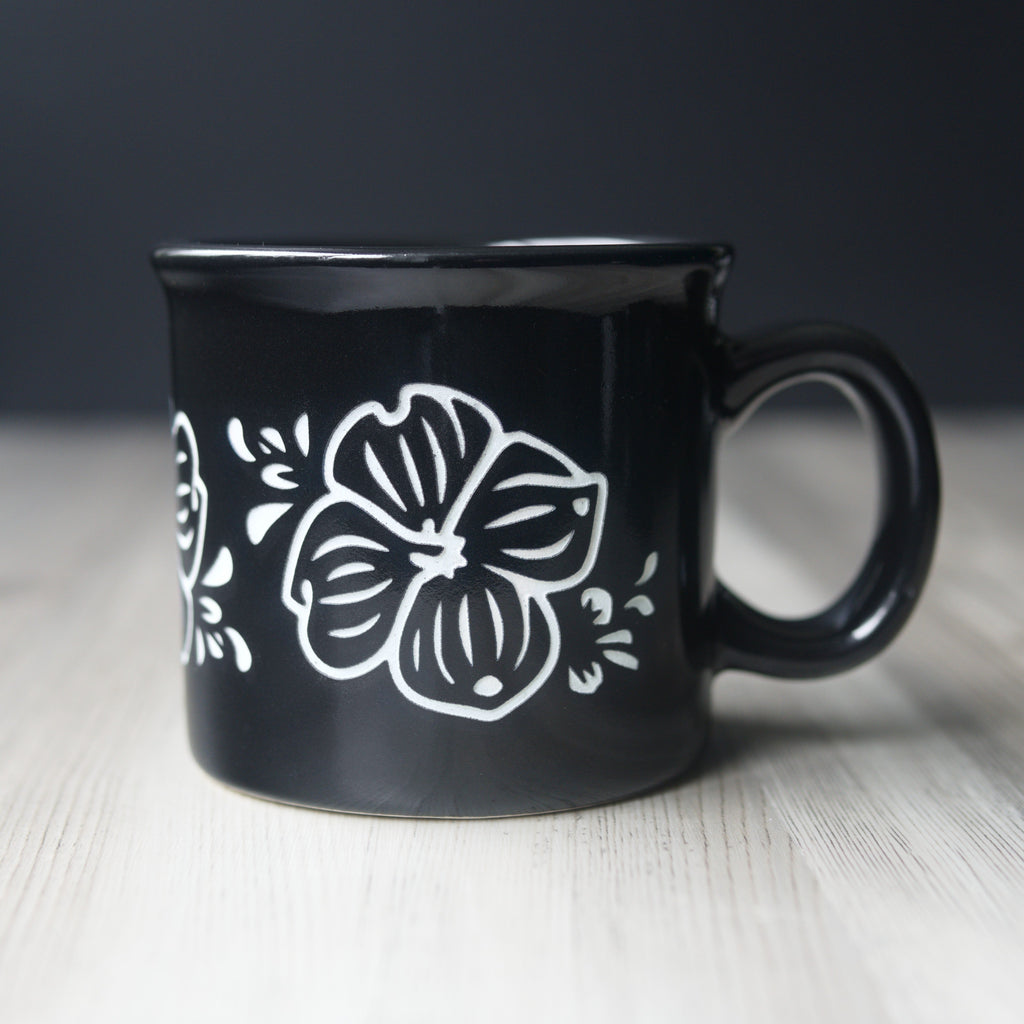 Dogwood Flower Camp Mug - made in USA ceramic