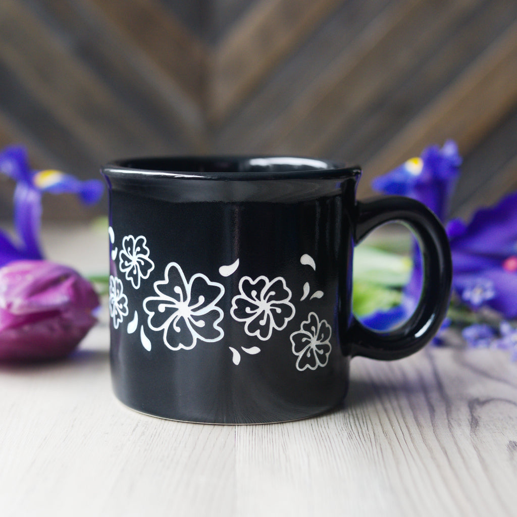 Cherry Blossom Camp Mug - made in USA ceramic