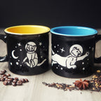 Space Cat Camp Mug - Dishwasher-Safe, Microwave-Safe