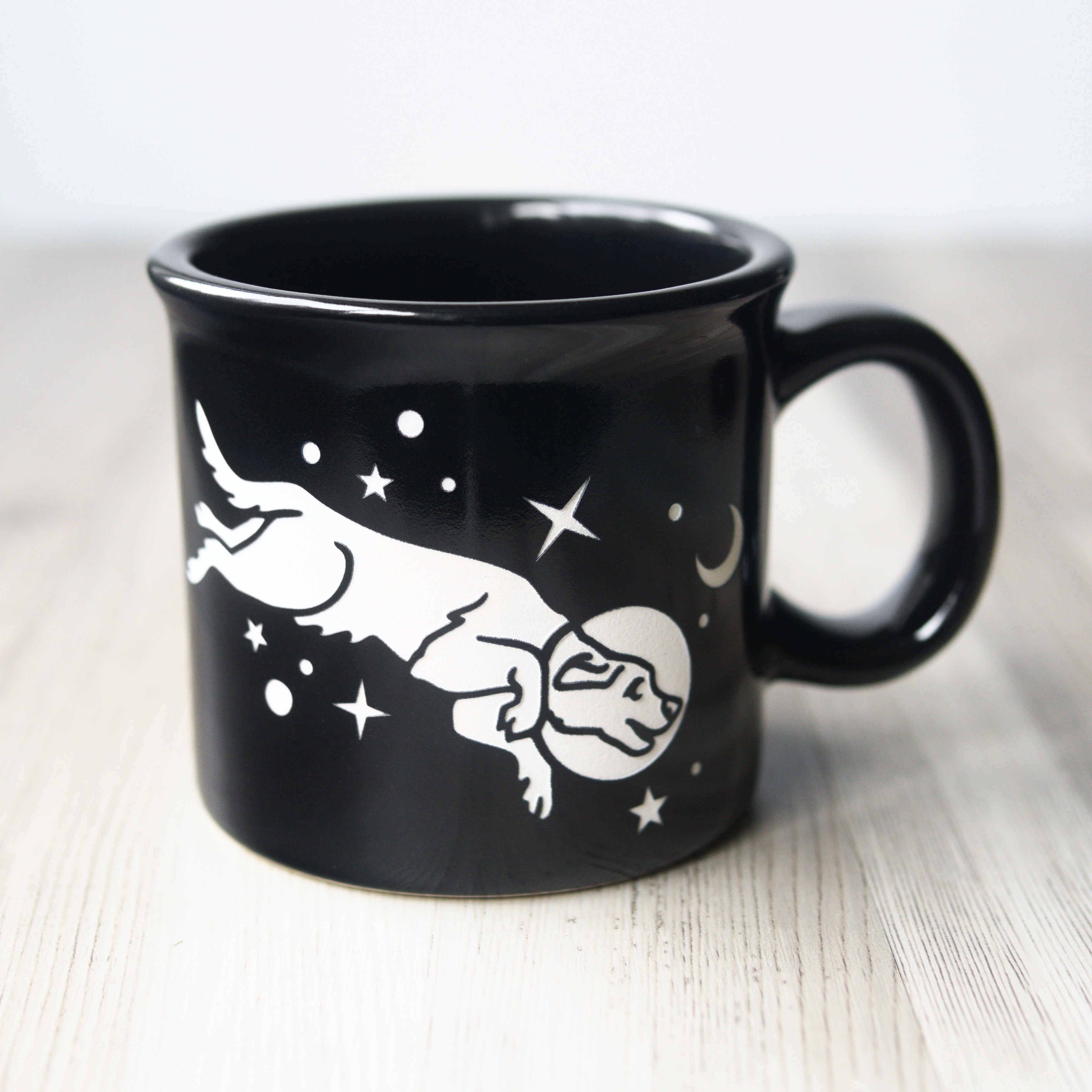 Space Dog Camp Mug - made in USA ceramic