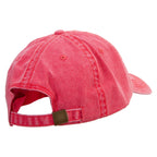 Lineal Elephant Embroidered Big Size Washed Pigment Dyed Cap