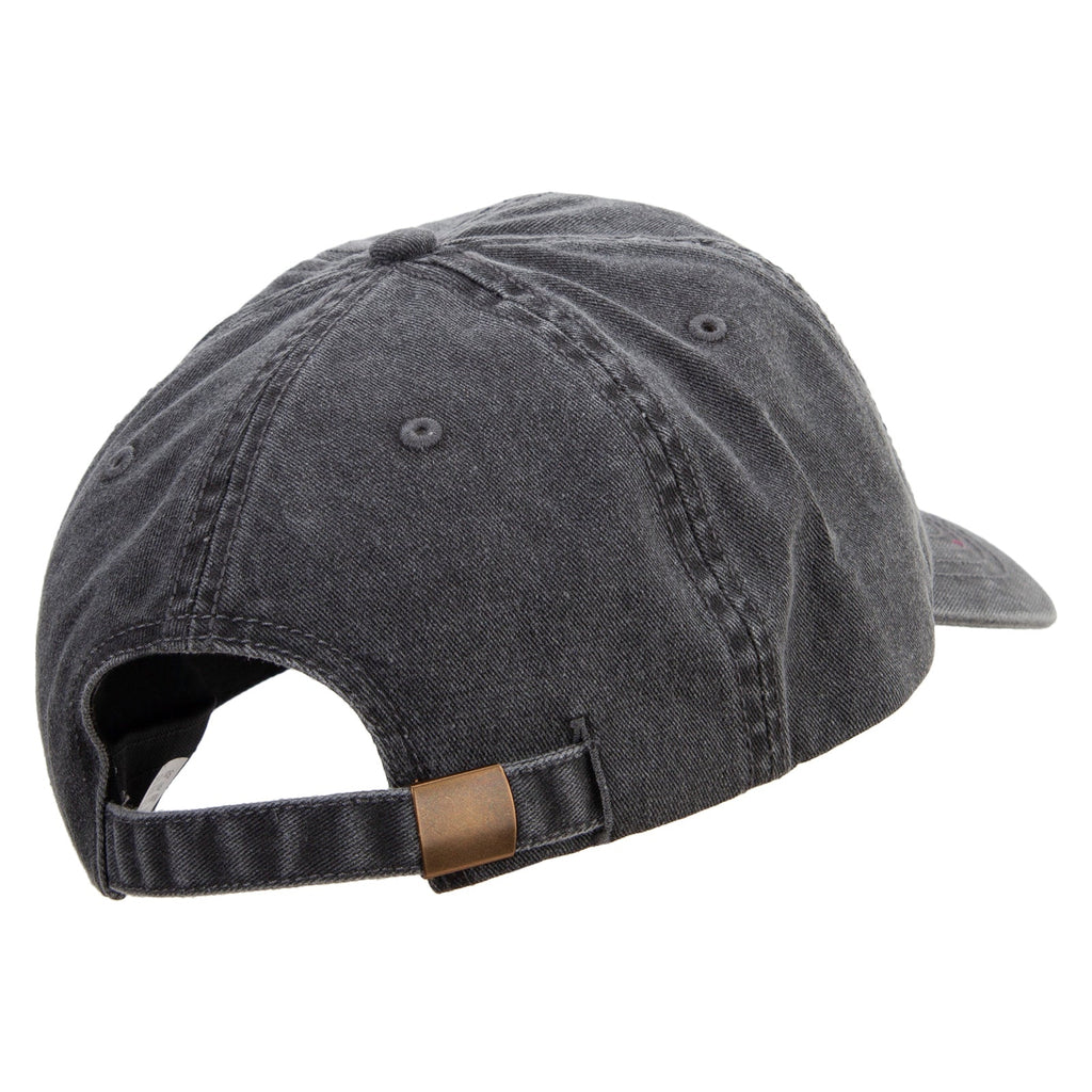 Lineal Elephant Embroidered Big Size Washed Pigment Dyed Cap