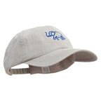 Lineal Elephant Embroidered Big Size Washed Pigment Dyed Cap