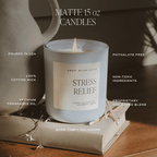 Coastal Lemon Soy Candle - Blue Matte Jar - 15 oz - Che Cose Belle