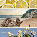 Coastal Lemon Soy Candle - Clear Patterned Jar - 9 oz - Che Cose Belle