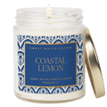 Coastal Lemon Soy Candle - Clear Patterned Jar - 9 oz - Che Cose Belle