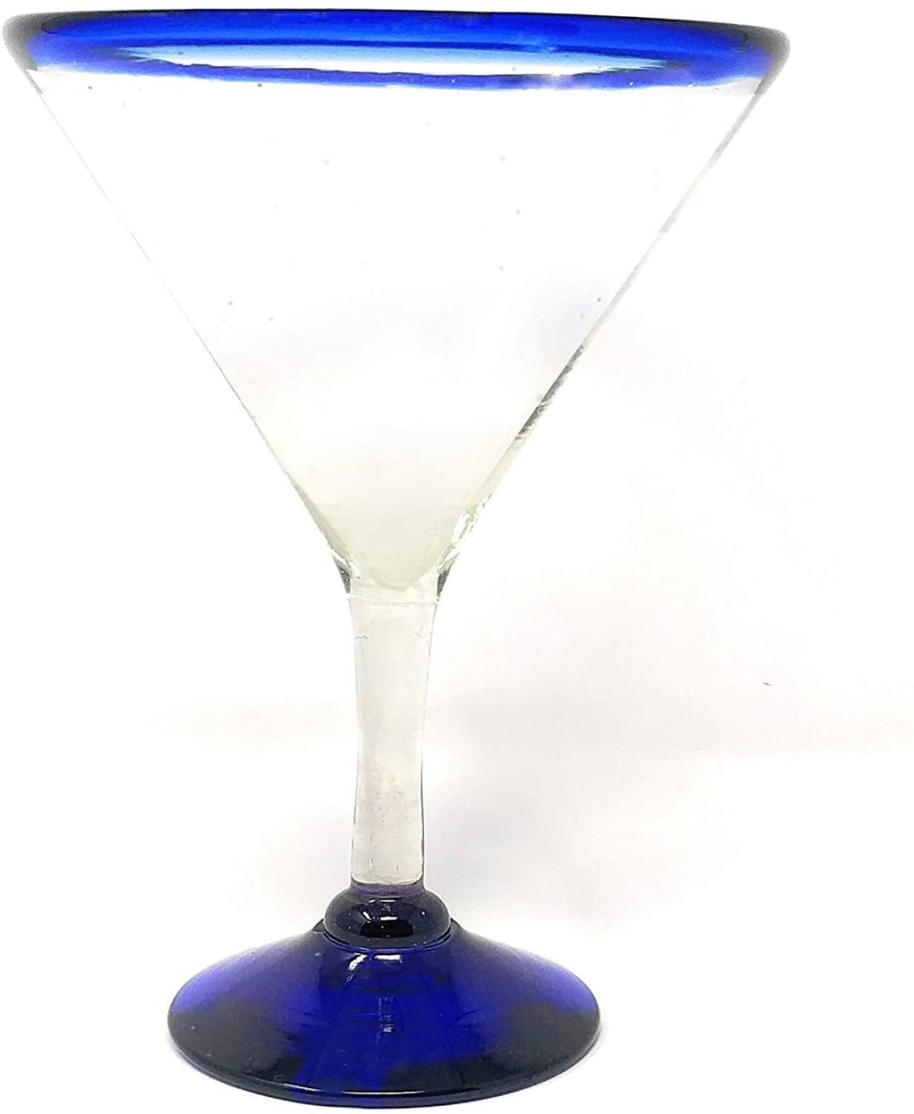 Cobalt Blue Rim Margarita Glasses - Martini Style - Set of 4 - Che Cose Belle
