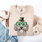Cockapoo, Adorable Dog, St Patrick's Day, Lucky, Irish Sweatshirt - Che Cose Belle