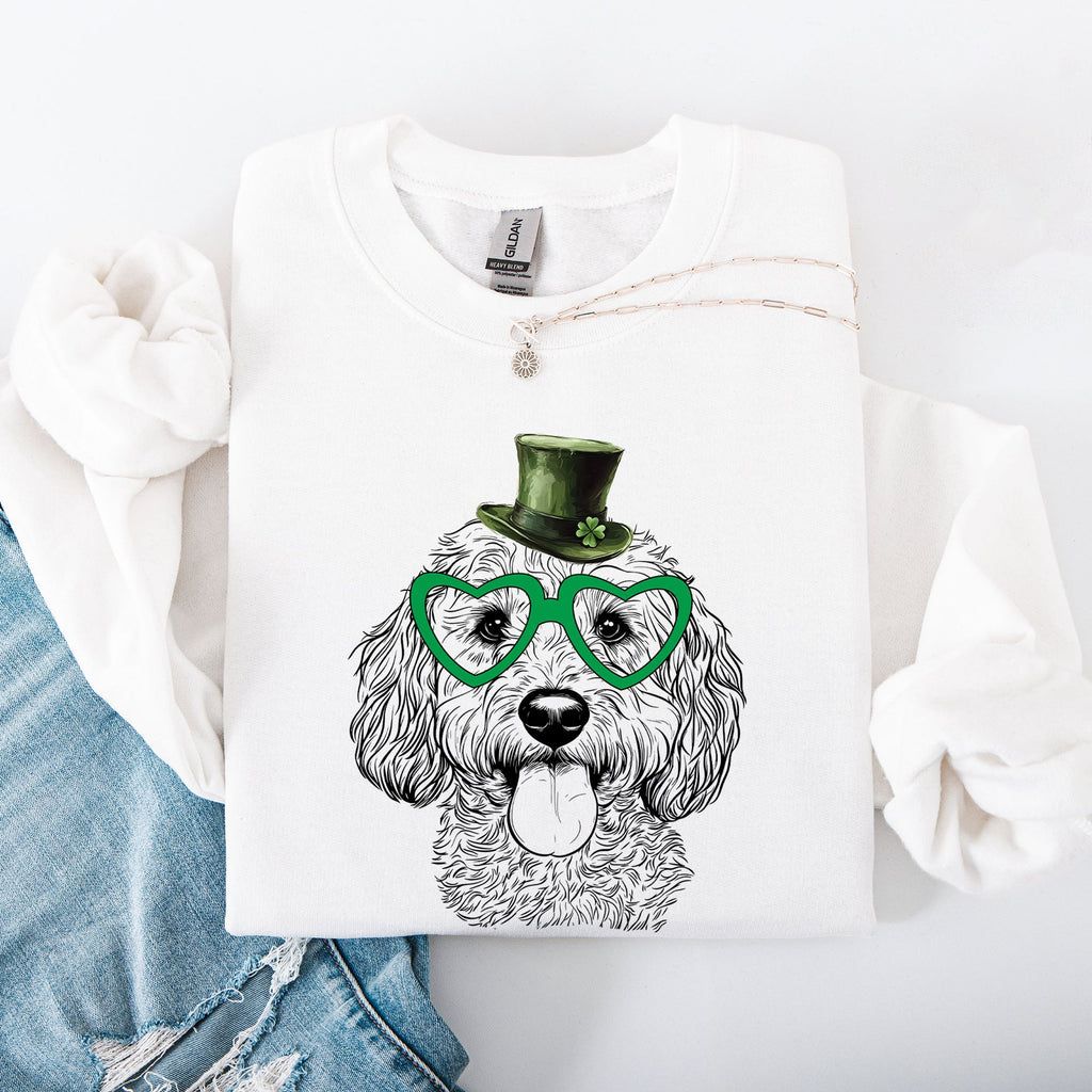 Cockapoo, Adorable Dog, St Patrick's Day, Lucky, Irish Sweatshirt - Che Cose Belle