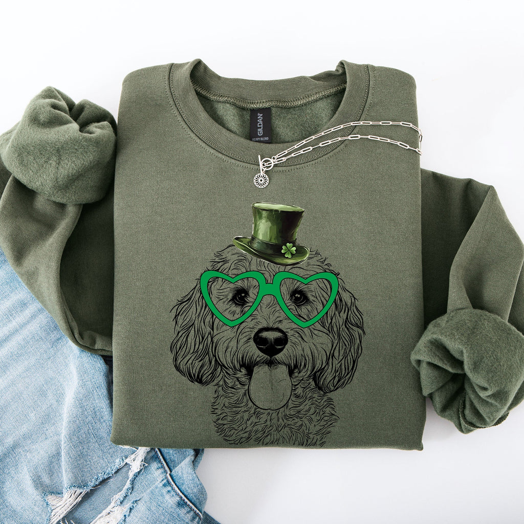 Cockapoo, Adorable Dog, St Patrick's Day, Lucky, Irish Sweatshirt - Che Cose Belle