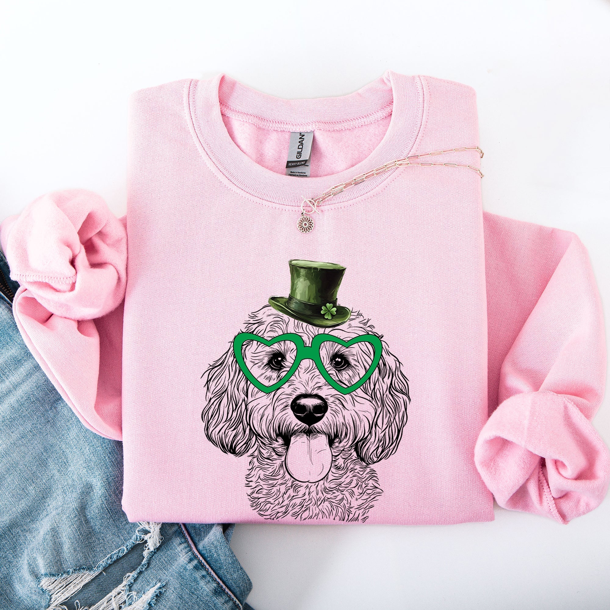 Cockapoo, Adorable Dog, St Patrick's Day, Lucky, Irish Sweatshirt - Che Cose Belle