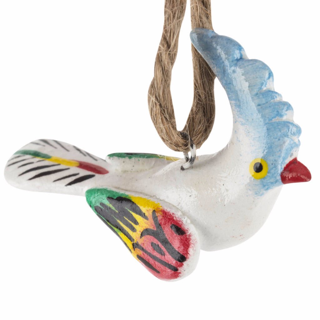 Cockatoo Christmas Ornament Hand Painted Ceramic Arcadia Home