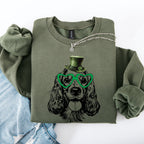 Cocker Spaniel, Adorable Dog, St Patrick's Day, Lucky, Irish Sweatshirt - Che Cose Belle