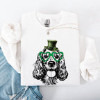 Cocker Spaniel, Adorable Dog, St Patrick's Day, Lucky, Irish Sweatshirt - Che Cose Belle
