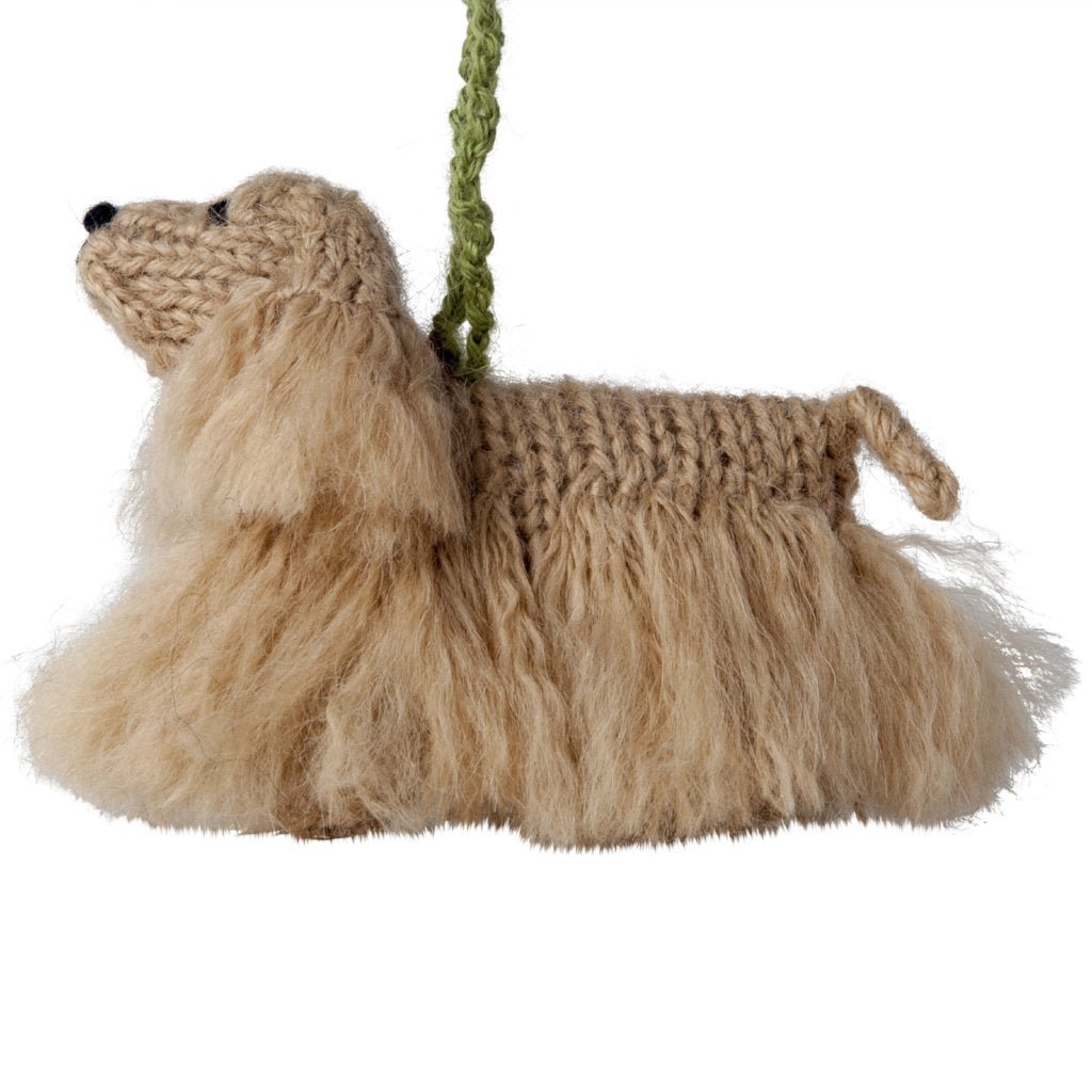 Cocker Spaniel Dog Hand Knit Christmas Ornament Arcadia Home