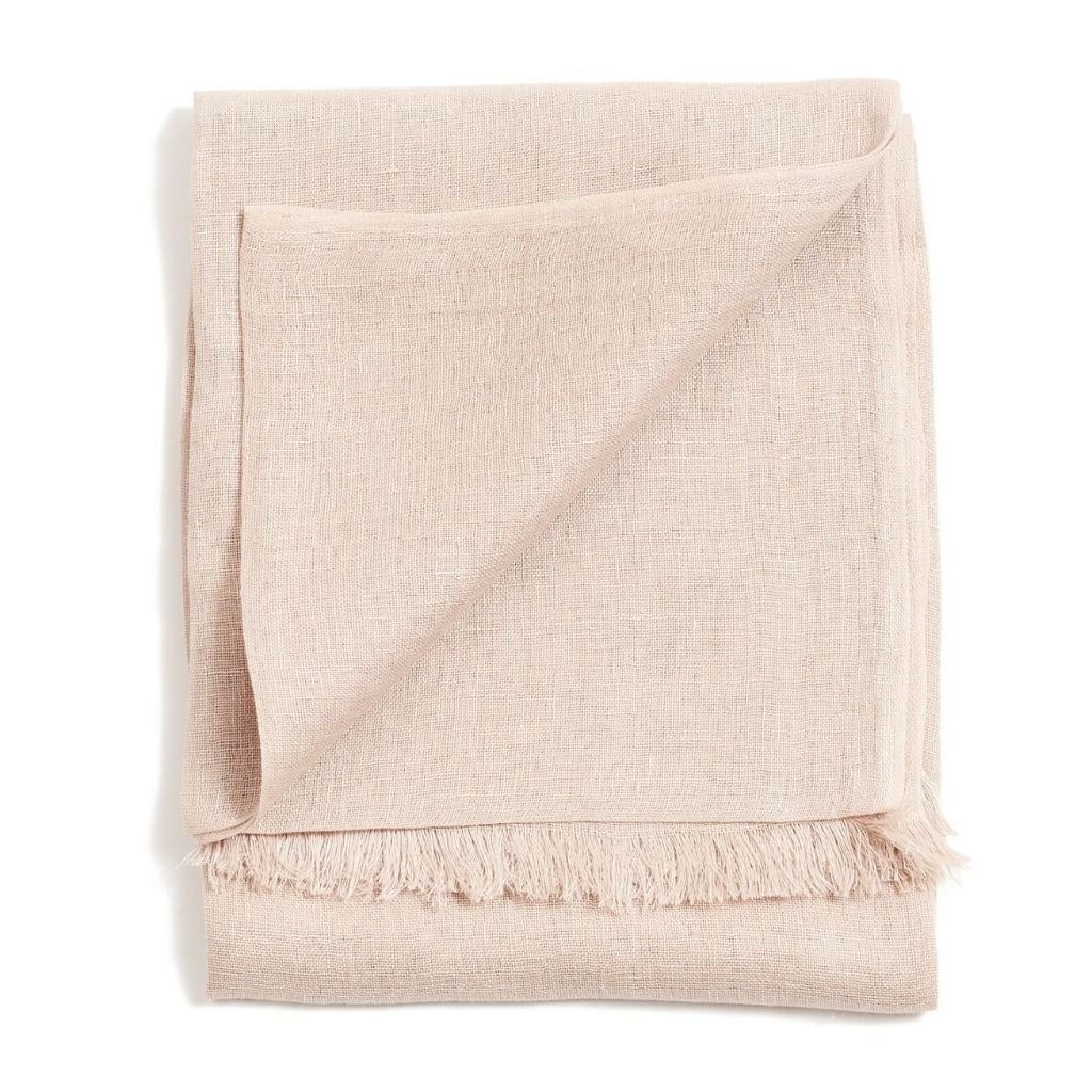 Coco Brown Hand Woven Linen Silk Blend Scarf - Che Cose Belle